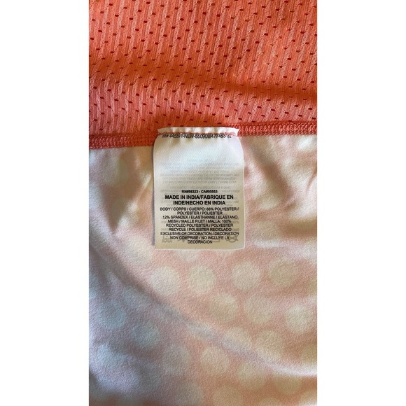 Nike Dri Fit Tank Top Women Medium Orange White Running Gym Athletic Activewear - Picture 8 of 10